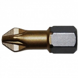 Screwdriver tip PZ1x25mm TIN/Half