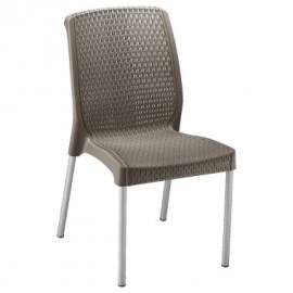 Plastic chair RIMAX Shia Mocca without armrests