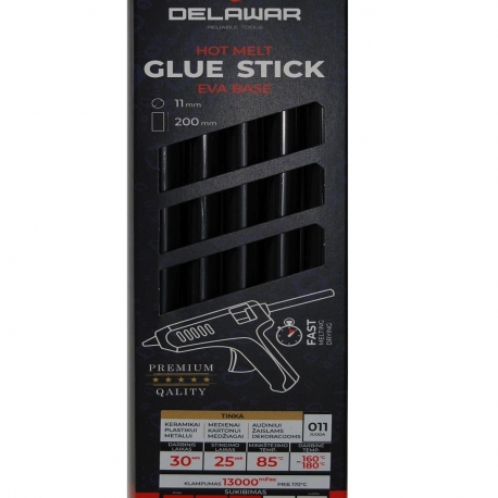 Glue with rods 5 pcs D11 Black 011