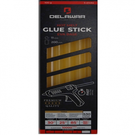 Glue with rods 5 pcs D11 Transparent Yellow 530